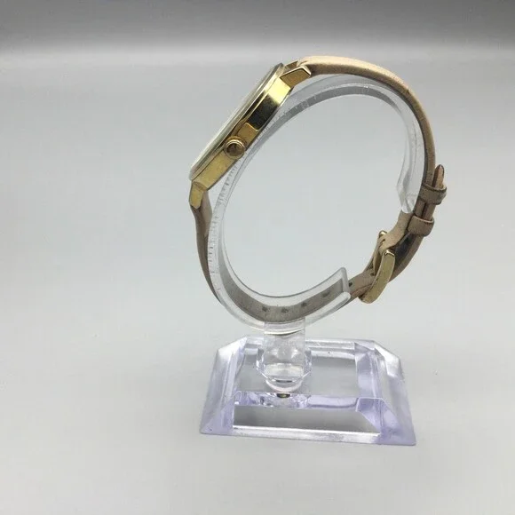 Kate Spade Metro Watch Womens 34mm Bow Stripe Dial Gold Tone New Battery - Picture 5 of 15